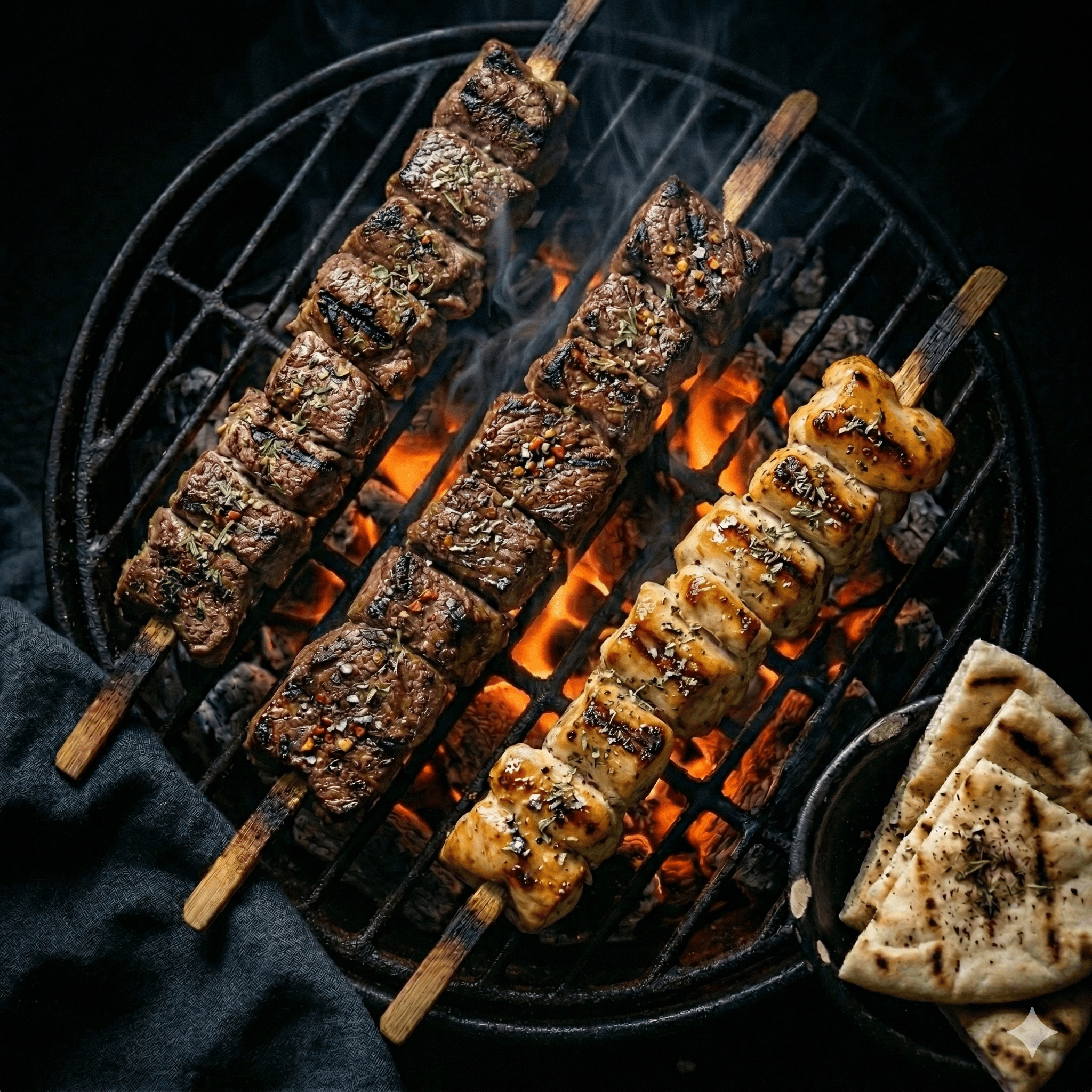 Texas Grill Box — fire and smoke